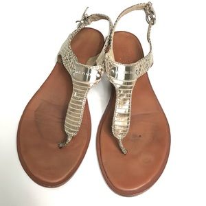Michael Kors Snake Skin Thong Ankle Sandals